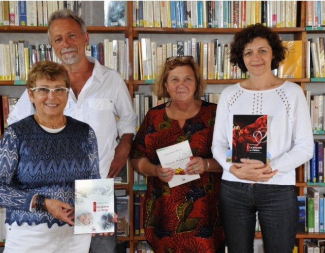 Patricia Monteil et toute l'équipe de la Bibliothèque de Moirax accueillaient Jean-Pierre Meyer pour des échanges à bâtons rompus autour de ses romans.